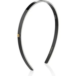 Acetate Headband Black/White Small