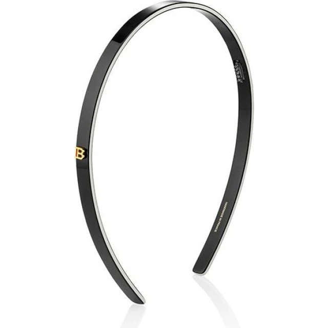 Acetate Headband Black/White Small