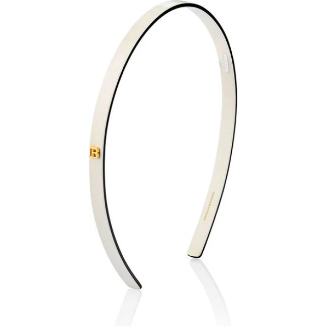 Acetate Headband White/Black Small